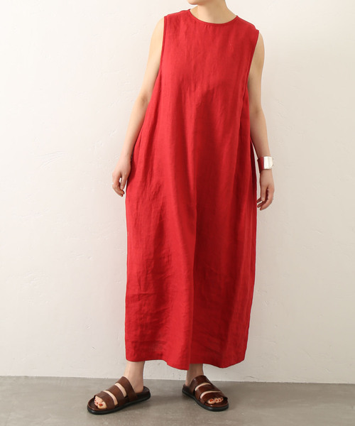 JOURNAL STANDARD LUXE(ジャーナルスタンダード ラックス)の「リネンキャンバスノースリーブワンピース(ワンピース・レディース・ブラック/レッド・FREE)」の21枚目の写真