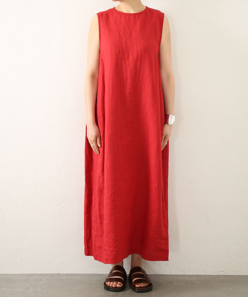 リネン ノースリーブワンピース journal standard luxe セール】リネンキャンバスノースリーブワンピース（ワンピース