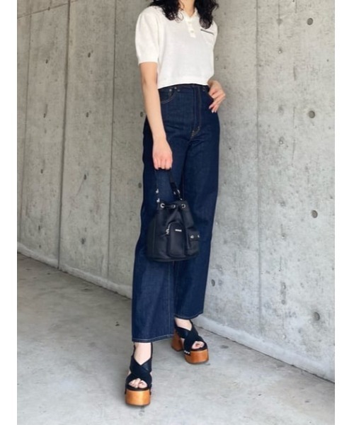 MOUSSY（マウジー）の「MARINE CROPPED KNIT トップス（ニット/セーター・レディース・ホワイト/ネイビー/パープル/ライトブルー・FREE）」の15枚目の写真