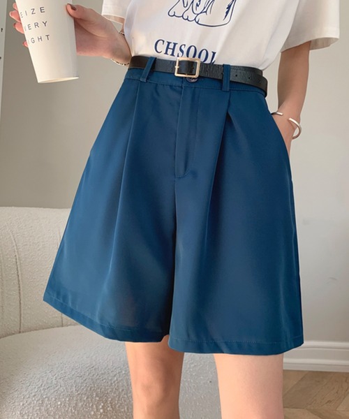 DAY CLOSET（デイ クローゼット）の「レディース フレアハーフタックパンツ（その他パンツ・レディース・ラベンダー/ブラック/ブルー系その他/ライトベージュ/ダークブラウン/ブラウン系その他・M/XL/S/L）」の5枚目の写真