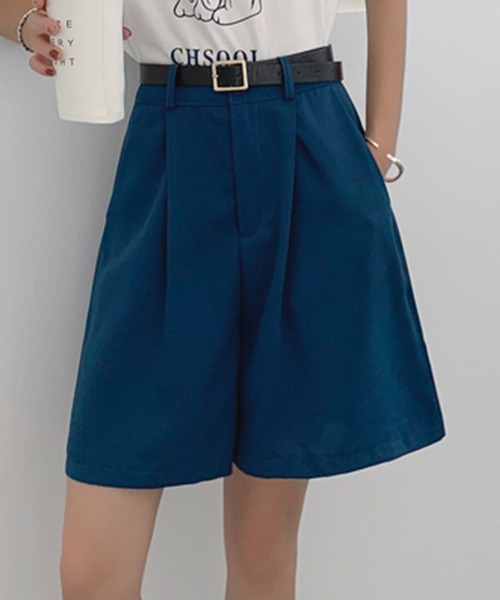 DAY CLOSET（デイ クローゼット）の「レディース フレアハーフタックパンツ（その他パンツ・レディース・ラベンダー/ブラック/ブルー系その他/ライトベージュ/ダークブラウン/ブラウン系その他・M/XL/S/L）」の13枚目の写真