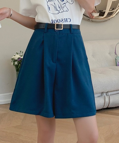 DAY CLOSET（デイ クローゼット）の「レディース フレアハーフタックパンツ（その他パンツ・レディース・ラベンダー/ブラック/ブルー系その他/ライトベージュ/ダークブラウン/ブラウン系その他・M/XL/S/L）」の14枚目の写真