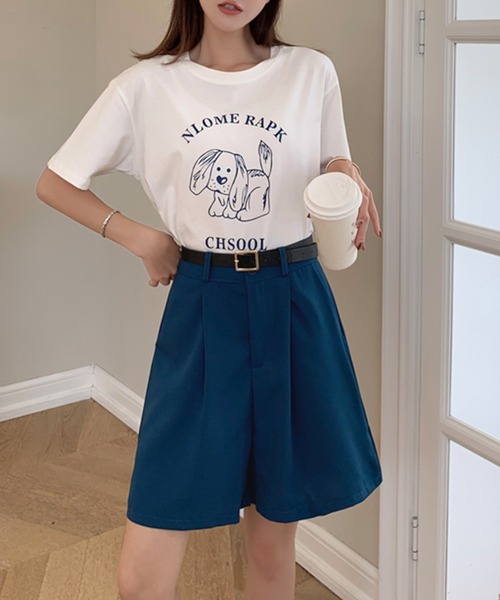 DAY CLOSET（デイ クローゼット）の「レディース フレアハーフタックパンツ（その他パンツ・レディース・ラベンダー/ブラック/ブルー系その他/ライトベージュ/ダークブラウン/ブラウン系その他・M/XL/S/L）」の16枚目の写真