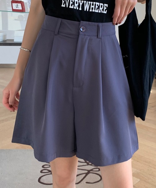 DAY CLOSET（デイ クローゼット）の「レディース フレアハーフタックパンツ（その他パンツ・レディース・ラベンダー/ブラック/ブルー系その他/ライトベージュ/ダークブラウン/ブラウン系その他・M/XL/S/L）」の20枚目の写真