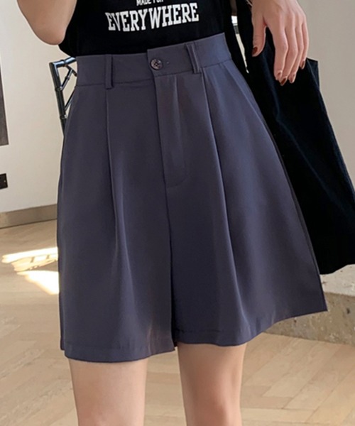 DAY CLOSET（デイ クローゼット）の「レディース フレアハーフタックパンツ（その他パンツ・レディース・ラベンダー/ブラック/ブルー系その他/ライトベージュ/ダークブラウン/ブラウン系その他・M/XL/S/L）」の21枚目の写真