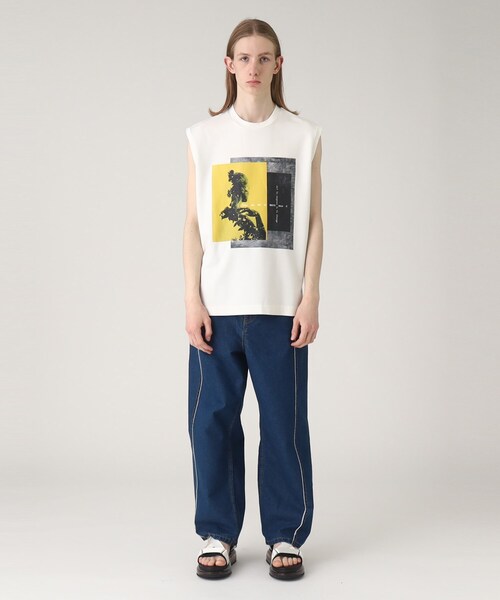 tk.TAKEO KIKUCHI（ティーケータケオキクチ）の「◆ネガポートレートタンクトップ（タンクトップ・メンズ・ホワイト/ブラック・02/03）」の12枚目の写真