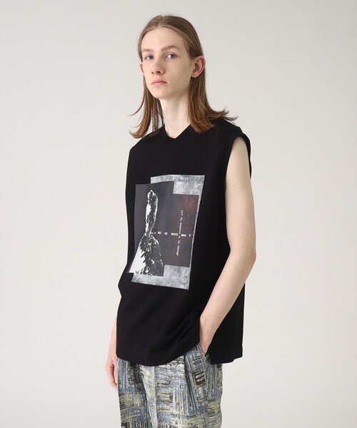 tk.TAKEO KIKUCHI（ティーケータケオキクチ）の「◆ネガポートレートタンクトップ（タンクトップ・メンズ・ホワイト/ブラック・02/03）」の15枚目の写真