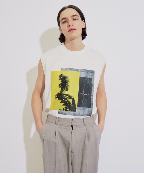 tk.TAKEO KIKUCHI（ティーケータケオキクチ）の「◆ネガポートレートタンクトップ（タンクトップ・メンズ・ホワイト/ブラック・02/03）」の20枚目の写真