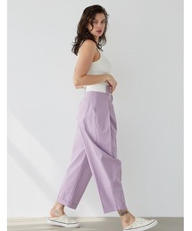 Contrast Belt Tuck Pants / ボリュームタックパンツ