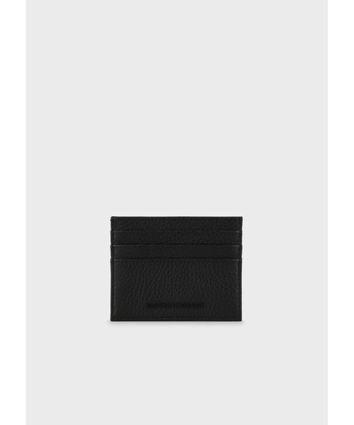 EMPORIO ARMANI（エンポリオアルマーニ）の「【エンポリオ アルマーニ】カードホルダー タンブルレザー製（カードケース・メンズ・スミクロ/ブラック/ネイビー・FREE）」の2枚目の写真