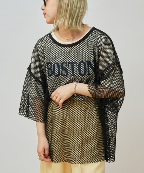 CIAOPANIC TYPY（チャオパニックティピー）の「メッシュアンサンブルTee（Tシャツ/カットソー・メンズ・ブラック/サックスブルー/ベージュ・MEDIUM/LARGE）」の5枚目の写真