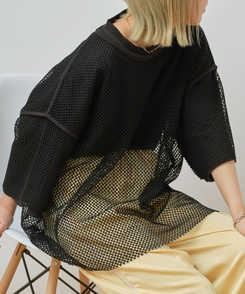 CIAOPANIC TYPY（チャオパニックティピー）の「メッシュアンサンブルTee（Tシャツ/カットソー・メンズ・ブラック/サックスブルー/ベージュ・MEDIUM/LARGE）」の11枚目の写真