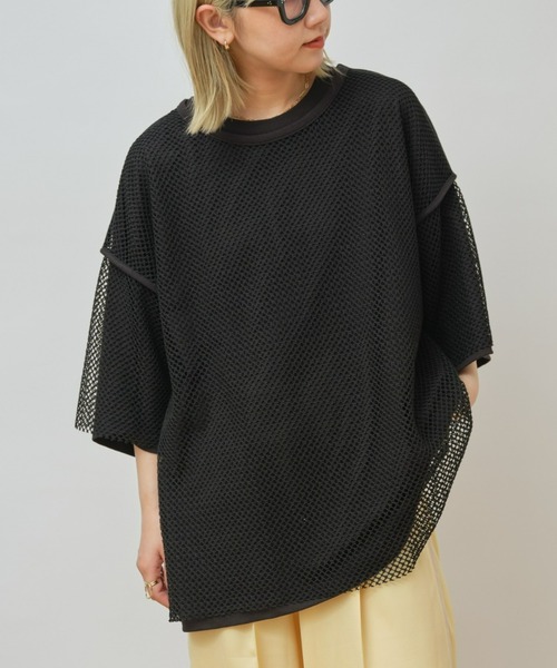 CIAOPANIC TYPY（チャオパニックティピー）の「メッシュアンサンブルTee（Tシャツ/カットソー・メンズ・ブラック/サックスブルー/ベージュ・MEDIUM/LARGE）」の14枚目の写真