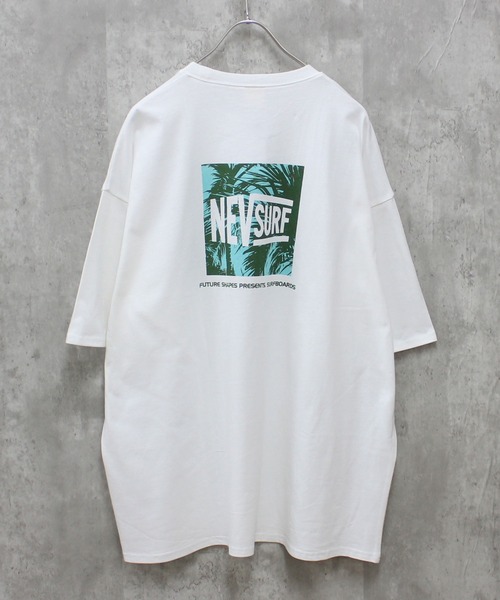 NEV(ネブ)の「NEVSURF BIGシルエット 半袖プリントT(Tシャツ/カットソー・メンズ・ホワイト系その他/ベージュ/オレンジ/オフホワイト/ホワイト系その他3/グレー系その他/ミント/ネイビー/ブラック/ホワイト系その他2/ベージュ系その他/ブラック系その他/ダークグリーン系/チャコール/ダークグリーン/ホワイト系その他4・XL/M/L)」の6枚目の写真