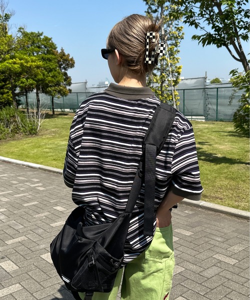 sedacle(セダクル)の「レトロマルチボーダーポロ(ポロシャツ・メンズ・ブラウン/ブラック/グリーン・LARGE/MEDIUM)」の6枚目の写真