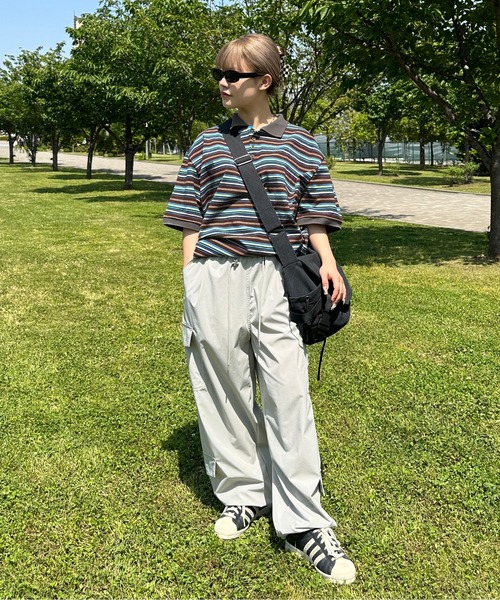 sedacle(セダクル)の「レトロマルチボーダーポロ(ポロシャツ・メンズ・ブラウン/ブラック/グリーン・LARGE/MEDIUM)」の13枚目の写真