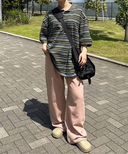 sedacle(セダクル)の「レトロマルチボーダーポロ(ポロシャツ・メンズ・ブラウン/ブラック/グリーン・LARGE/MEDIUM)」の18枚目の写真