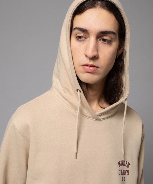 Nudie Jeans（ヌーディージーンズ）の「Franke Logo パーカー（パーカー・メンズ・オフホワイト・SMALL/MEDIUM/LARGE/X-SMALL）」の8枚目の写真