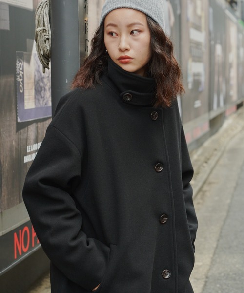Auntie Rosa Holiday（アンティローザホリデー）の「※入荷禁止※スタンドカラー3WAYロングコート / サイズ展開あり（チェスターコート・レディース・アイボリー/ブラック/カーキ/チェック/ネイビー・SMALL/MEDIUM）」の18枚目の写真