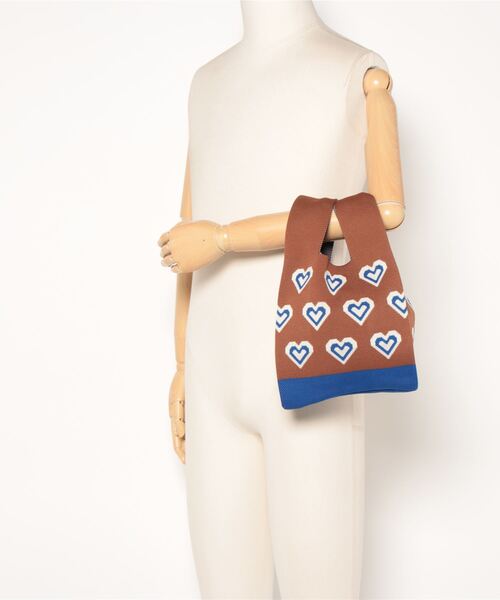 Fun & Daily(ファンアンドデイリー)の「レトロハートマルシェバッグ(ハンドバッグ・レディース・グリーン/ブラウン・FREE)」の8枚目の写真