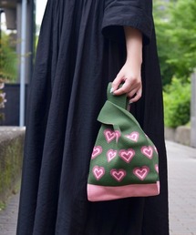 Fun & Daily | レトロハートマルシェバッグ(ハンドバッグ)