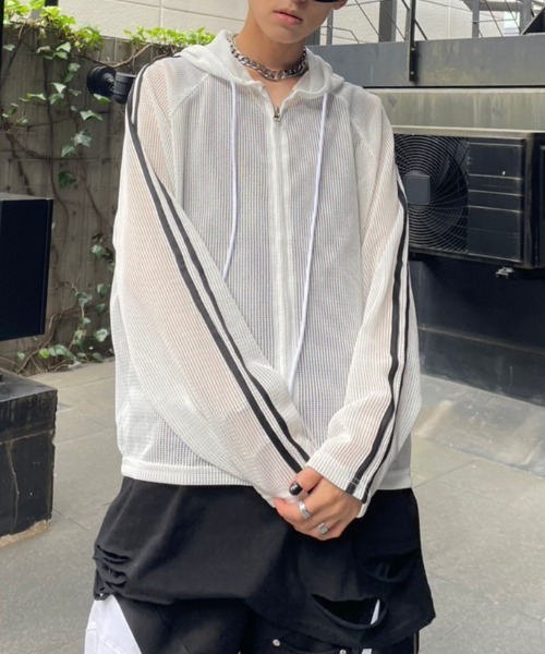 XU(エックスユー)の「韓国ファッション XU エックスユー damage sleeveless ダメージスリーブレス ダメージノースリーブ ダメージTシャツ(Tシャツ/カットソー・メンズ・ベージュ/ブラック/ホワイト/チャコールグレー/カーキ・ONE SIZE)」の15枚目の写真