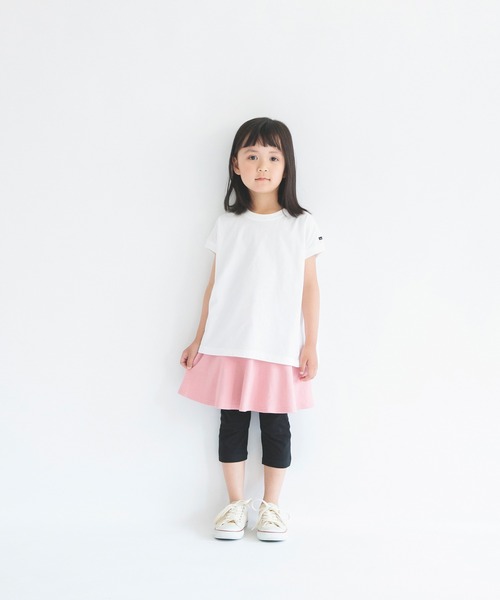 BRANSHES(ブランシェス)の「【WEB限定】6分丈無地スカッツ(スカート・キッズ・ピンク/コバルトブルー/ブラック・110/90/100/130/120/140)」の4枚目の写真