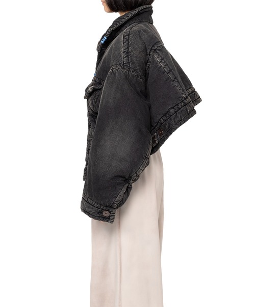 セール】Cropped Padded Denim Jacket（デニムジャケット