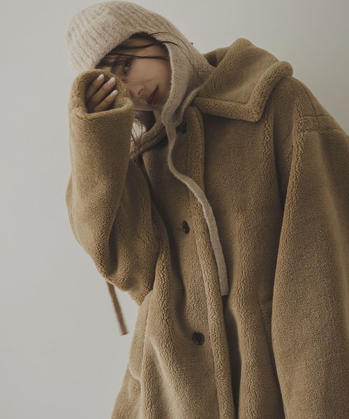 rectangle（レクタングル）の「フライトビーニー/ フライトニットキャップ（ニットキャップ/ビーニー・レディース・チャコールグレー/ベージュ/アイボリー・FREE）」の5枚目の写真