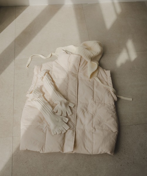 rectangle（レクタングル）の「フライトビーニー/ フライトニットキャップ（ニットキャップ/ビーニー・レディース・チャコールグレー/ベージュ/アイボリー・FREE）」の12枚目の写真