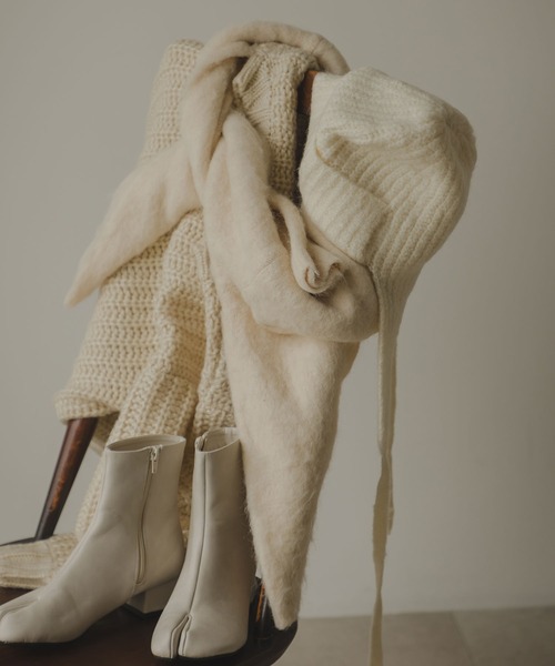 rectangle（レクタングル）の「フライトビーニー/ フライトニットキャップ（ニットキャップ/ビーニー・レディース・チャコールグレー/ベージュ/アイボリー・FREE）」の14枚目の写真