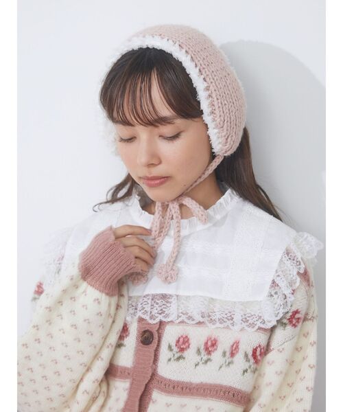 merry jenny(メリージェニー)の「おはなイヤーマフ(イヤーマフ・レディース・ブラック/ベージュ/ピンク・FREE)」の5枚目の写真