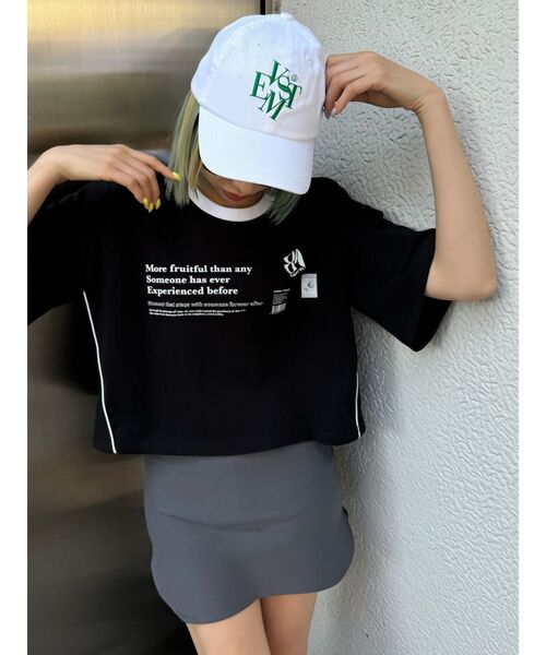 EMODA（エモダ）の「ストレッチカーブミニスカート（スカート・レディース・グレー/グリーン/ブラック・FREE）」の13枚目の写真