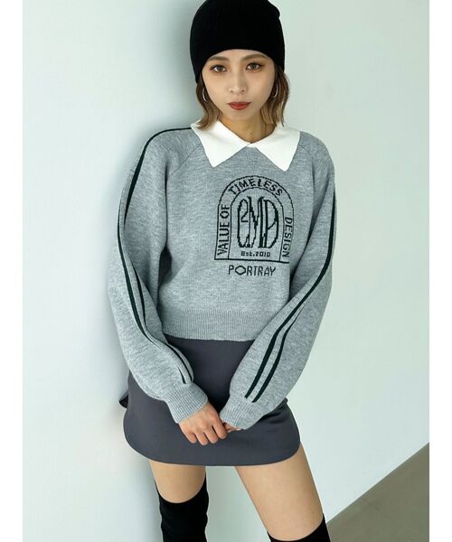 EMODA（エモダ）の「ストレッチカーブミニスカート（スカート・レディース・グレー/グリーン/ブラック・FREE）」の18枚目の写真