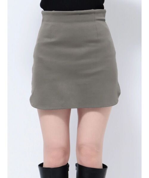 【BALENCIAGA】ストレッチ ミニスカート ストレッチデニム ハイウエスト ボタンフライ ミニスカート[品番