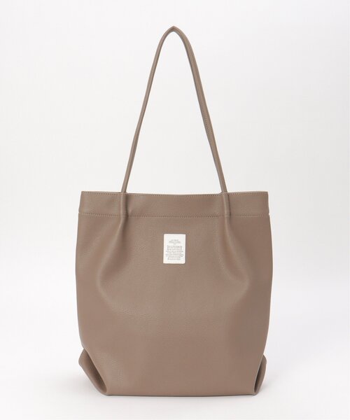 ikka（イッカ）の「GOKU楽PUトートバッグ（トートバッグ・レディース・グリーン/ベージュ/ブラック/マスタード/イエロー/オフホワイト/グレー/ブルー/シルバー系/ネイビー/オレンジ/キャメル/ブルー系その他/ブラウン/ワイン・FREE）」の4枚目の写真