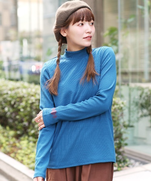 チチカカ（チチカカ）の「スパンテレコタートルプルオーバー（Tシャツ/カットソー・レディース・ブルーグリーン/ブラック/グレー/ボルドー・FREE）」の3枚目の写真