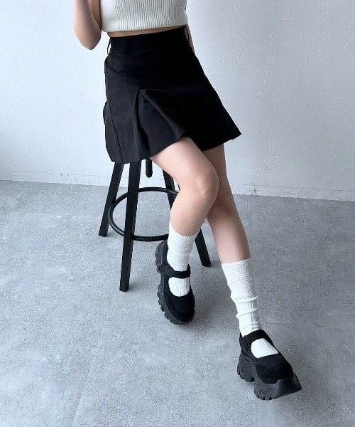 【 】CKJ プリーツフレアショートパンツ◆送料無料◆ セール】プリーツフレアショートパンツ（その他パンツ