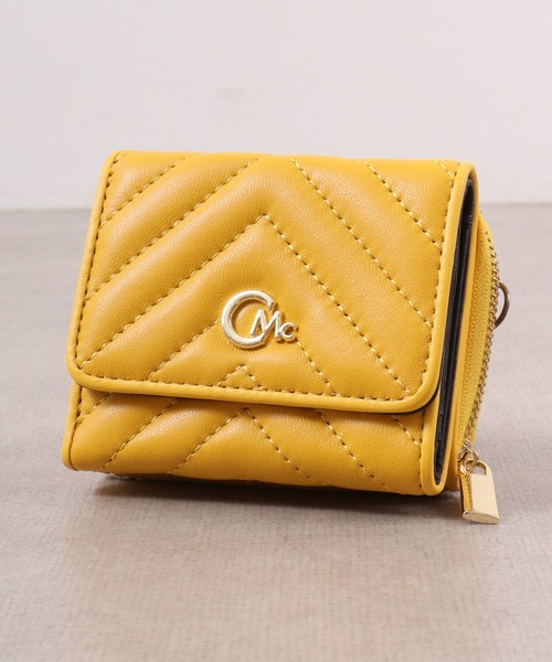 CECIL McBEE（セシルマクビー）の「QUILT　WALLET　ミニウォレット（財布・レディース・ベージュ/ブラック/イエロー・F）」の4枚目の写真