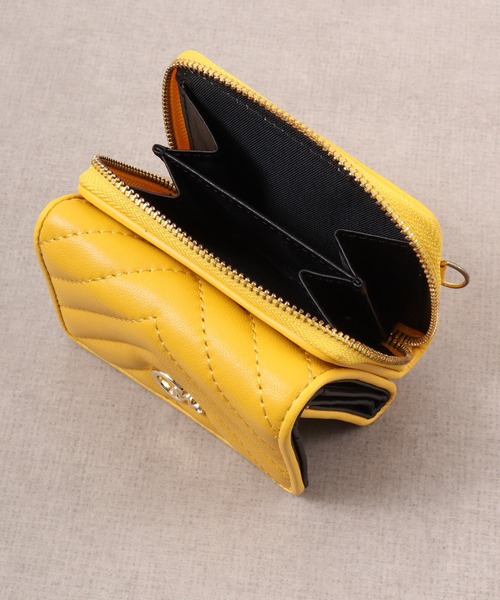 CECIL McBEE（セシルマクビー）の「QUILT　WALLET　ミニウォレット（財布・レディース・ベージュ/ブラック/イエロー・F）」の12枚目の写真