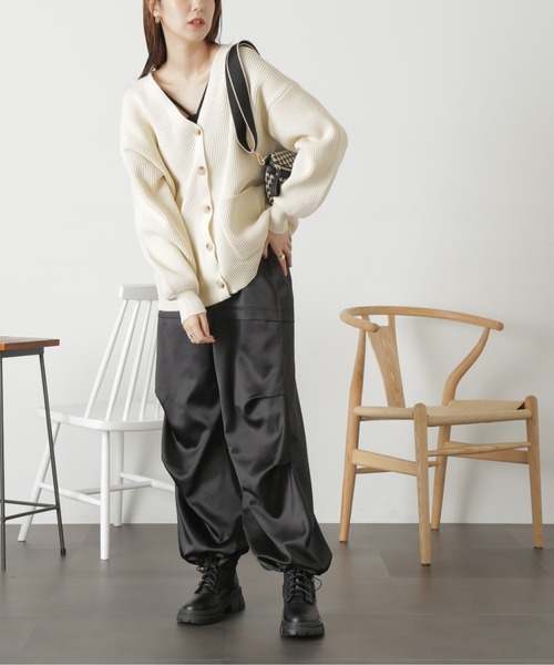 FREE'S MART（フリーズマート）の「◆［洗える］マシンウォッシャブエコルミドル丈カーディガン（カーディガン/ボレロ・レディース・ブラック/ピンク/ブルー/オフホワイト・FREE）」の16枚目の写真