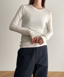 CANAL JEAN | El mar(エルマール) リブクルーネックロングTシャツ(Tシャツ/カットソー)