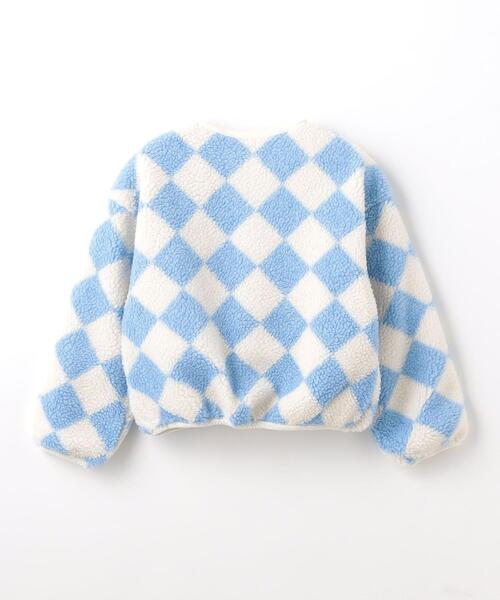 green label relaxing（グリーンレーベルリラクシング）の「TJ 総柄 タマボア ブルゾン 110cm-130cm（その他アウター・キッズ・ライトブルー/オフホワイト/ライラック・S130/XS110）」の4枚目の写真