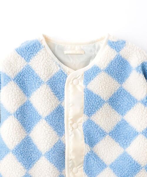 green label relaxing（グリーンレーベルリラクシング）の「TJ 総柄 タマボア ブルゾン 110cm-130cm（その他アウター・キッズ・ライトブルー/オフホワイト/ライラック・S130/XS110）」の5枚目の写真