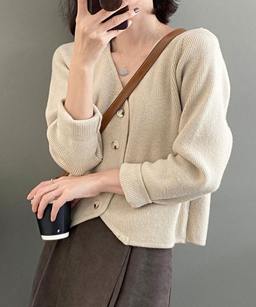 ショート丈カーディガン（カーディガン/ボレロ）｜Dewlily（デュー