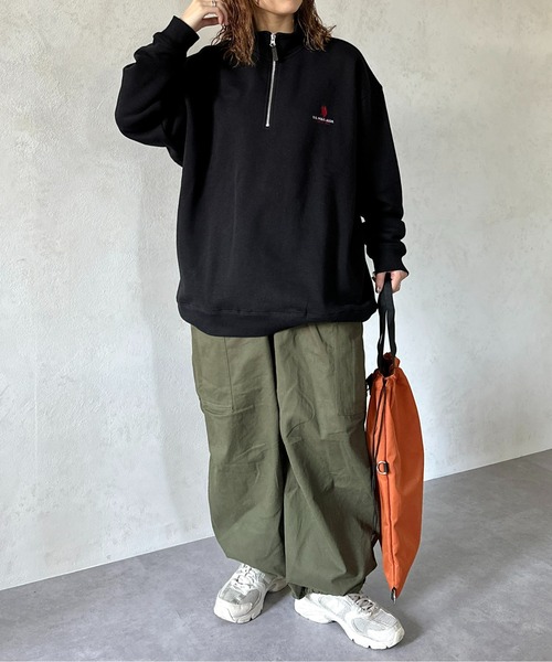 U.S. POLO ASSN.(ユーエスポロアッスン)の「1ポイント刺繍裏起毛ハーフジップ(スウェット・メンズ・グリーン/グレー/ブラック/ネイビー/アイボリー・LARGE/X-LARGE/MEDIUM)」の8枚目の写真