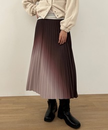 アシメグラデプリーツミディスカート