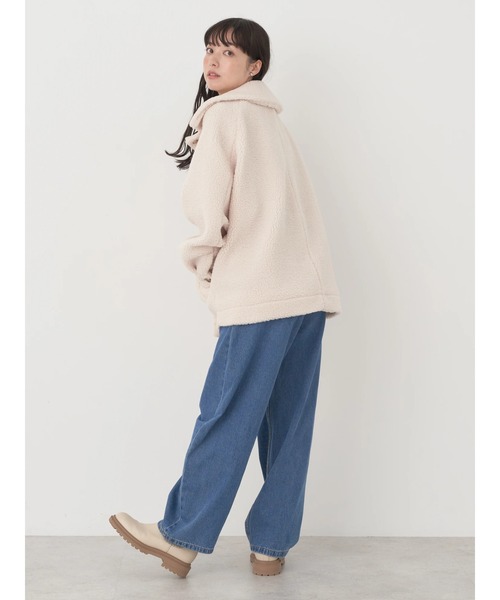 earth music&ecology(アースミュージックアンドエコロジー)の「2WAY ボアブルゾン(ブルゾン・レディース・アイボリー/モカ/ブルー・FREE)」の10枚目の写真