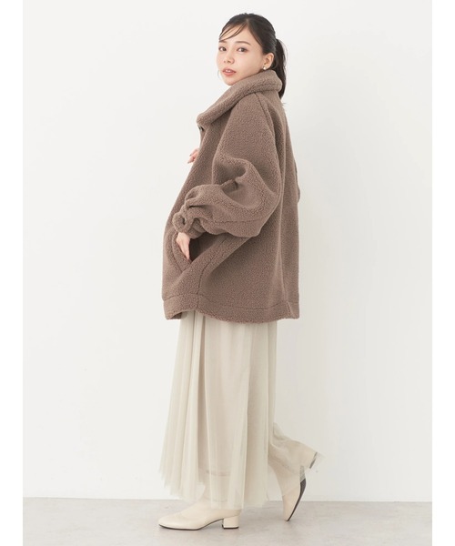 earth music&ecology(アースミュージックアンドエコロジー)の「2WAY ボアブルゾン(ブルゾン・レディース・アイボリー/モカ/ブルー・FREE)」の13枚目の写真