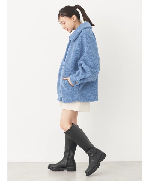 earth music&ecology(アースミュージックアンドエコロジー)の「2WAY ボアブルゾン(ブルゾン・レディース・アイボリー/モカ/ブルー・FREE)」の17枚目の写真